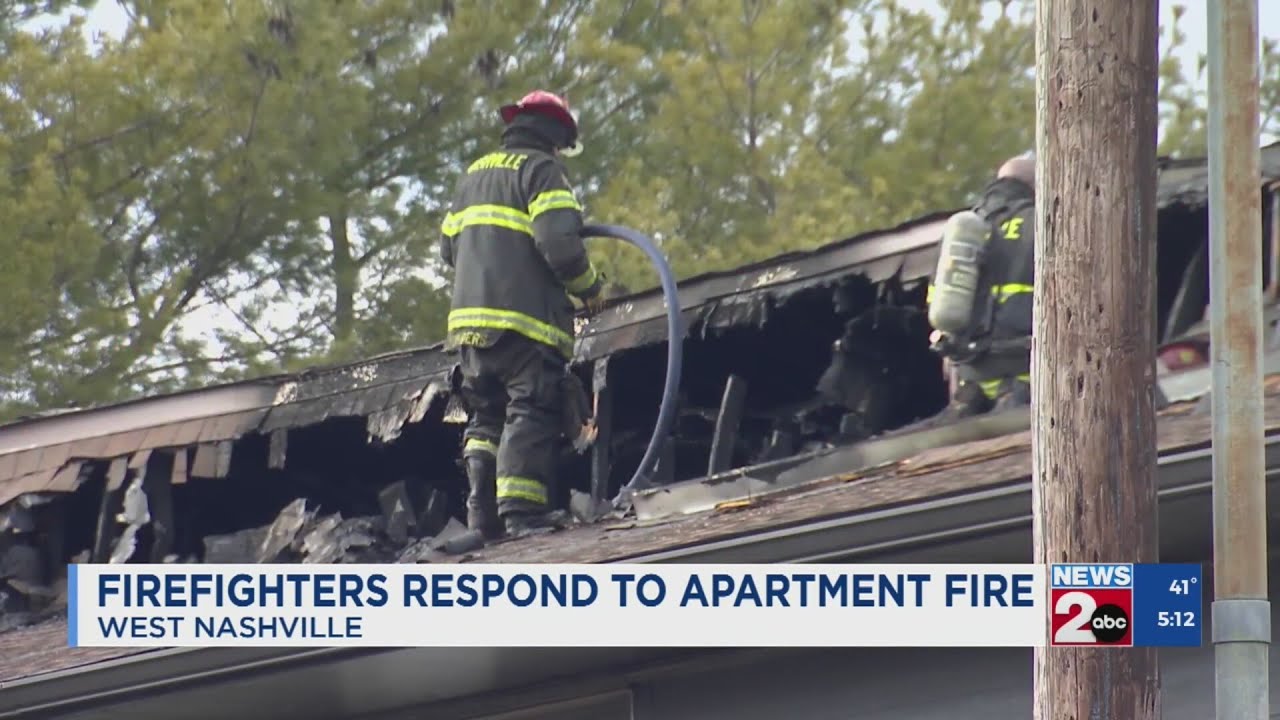 Firefighters respond to West Nashville apartment fire - YouTube