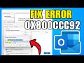 How To Fix Outlook Error 0X800CCC92 (Updated) (2026)