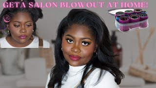 How to get a salon blowout on your natural hair at home| Hairstyles for black women