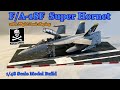 Building the Hasegawa 1/48th Scale F/A-18F Super Hornet Fighter Jet plus Flight Deck Display
