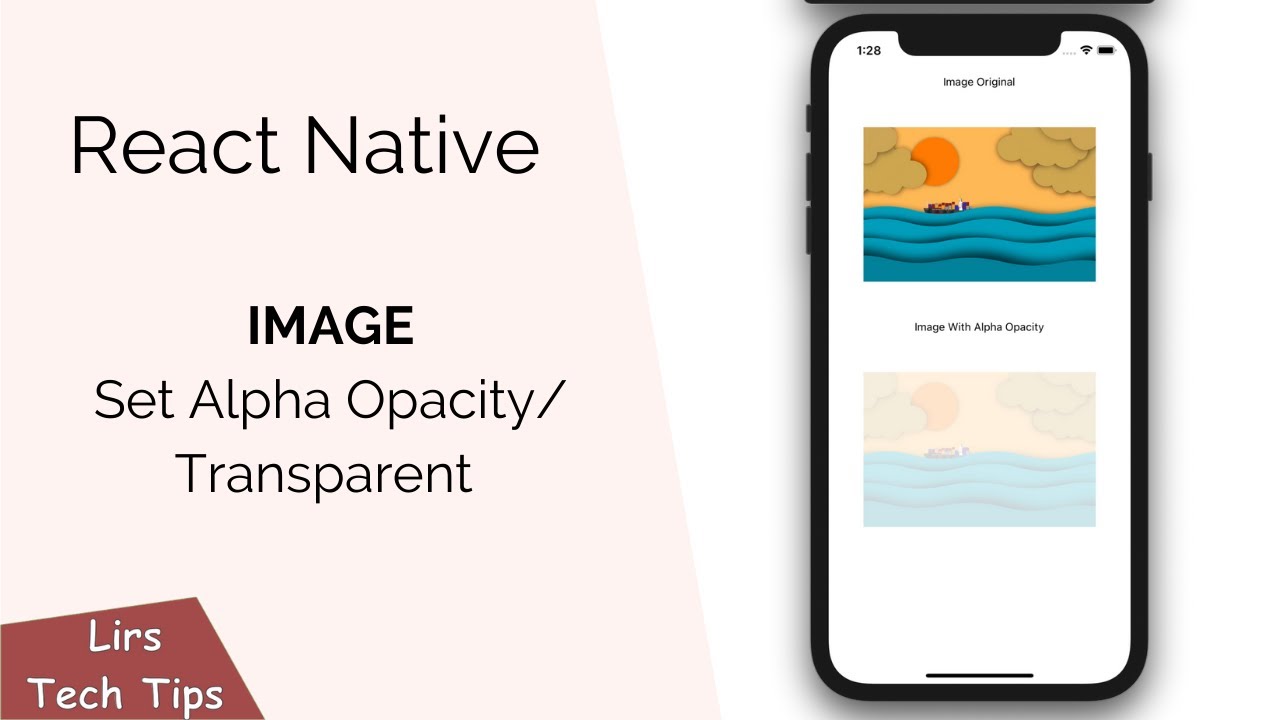 Với React Native, bạn có thể dễ dàng tạo độ mờ cho các thành phần với tính năng Set Alpha Opacity. Hãy theo dõi hình ảnh để xem cách thực hiện điều này một cách đơn giản và nhanh chóng.