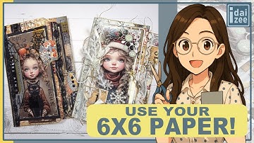 Folio book Tutorial | Use your 6x6 single-sided paper (12x12 one page wonder).