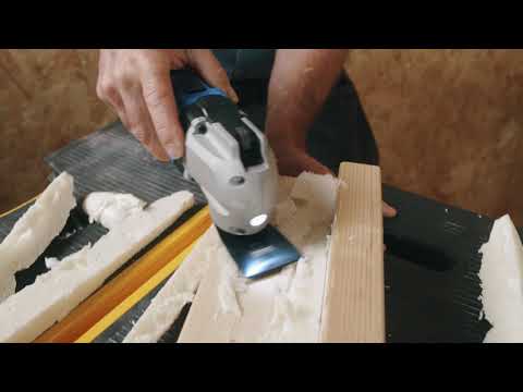 How to cut expanding foam with a multi-tool
