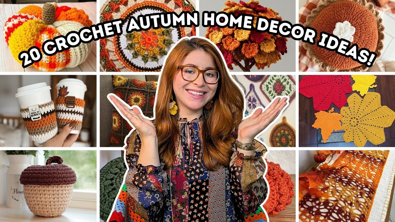 20 Cute & Cozy Fall Crochet Home Decor Ideas *with Patterns*! 🍂