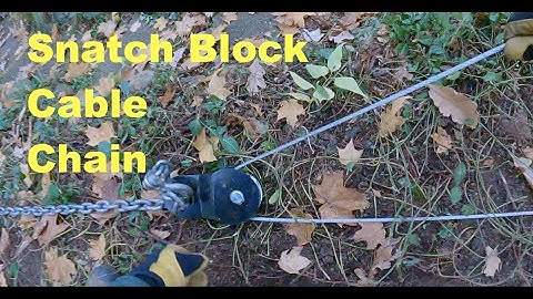 Pulling Shrubs with SNATCH BLOCK/cable/chain & Vehicle (Chevy Truck)
