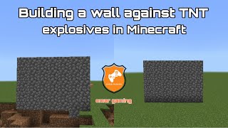 Building a wall against TNT explosives in Minecraft screenshot 3