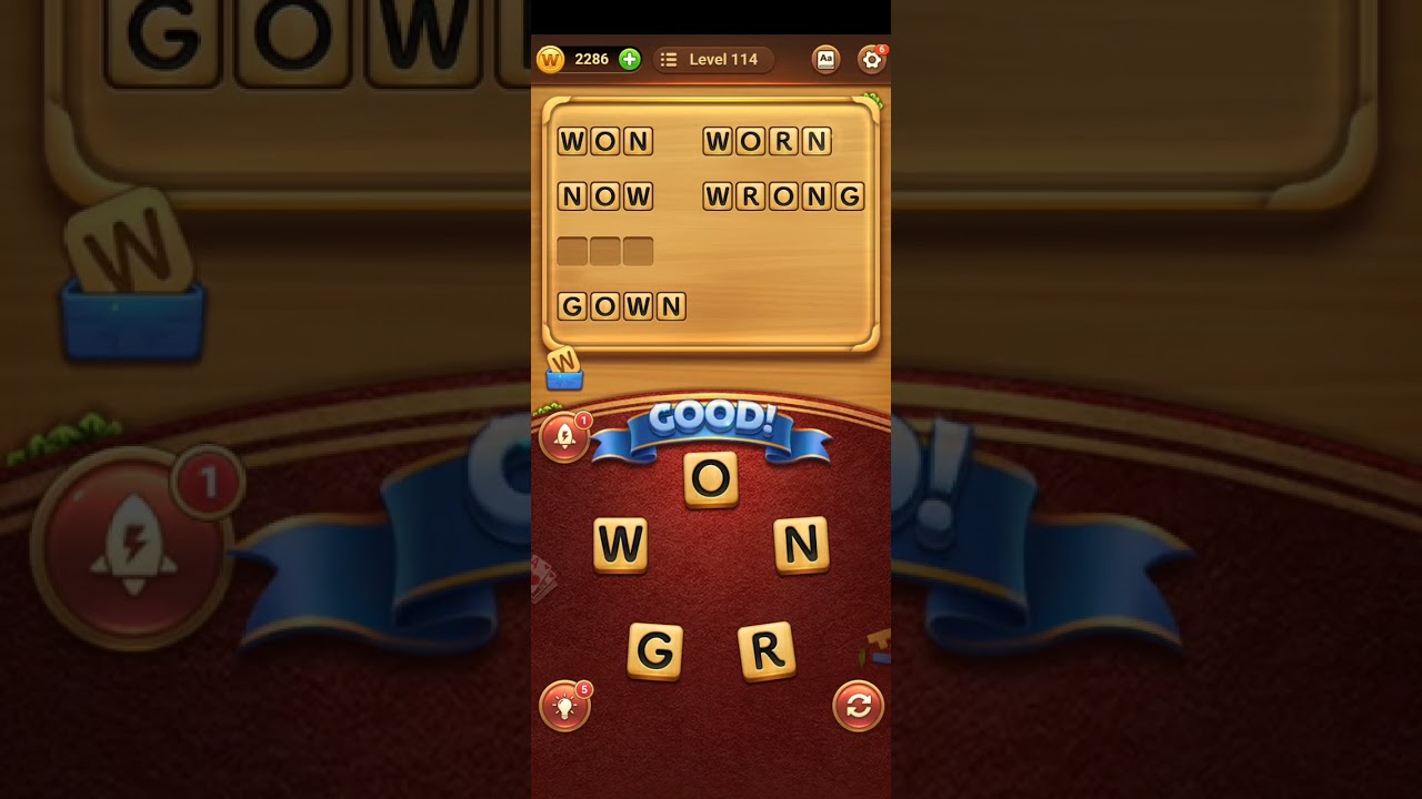 Word Connect Puzzle Level 114 Walkthrough [Bonus Words & Answers]