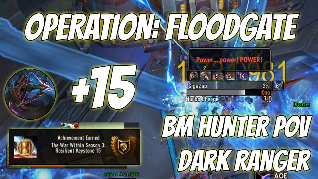 +15 Floodgate | BM Dark Ranger Hunter POV | TWW SEASON 3 M+