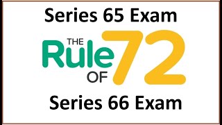 Series 65 Exam Prep and Series 66 Exam Prep - Rule of 72 to Double Money