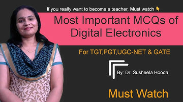 Part-1: MCQs of Digital Electronics| Important for TGT|PGT|GATE|UGC-NET|Computer Science
