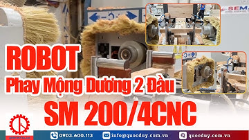 Cận cảnh ROBOT phay mộng dương 2 đầu cấp phôi tự động SM 200 4CNC