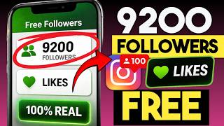 FREE Instagram Followers ❤️ (100% Working)✅  | How to get Instagram Followers And Likes 2026 Free