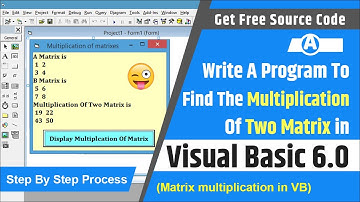 Write visual basic program to find the multiplication of two matrixes | Matrix multiplication in VB