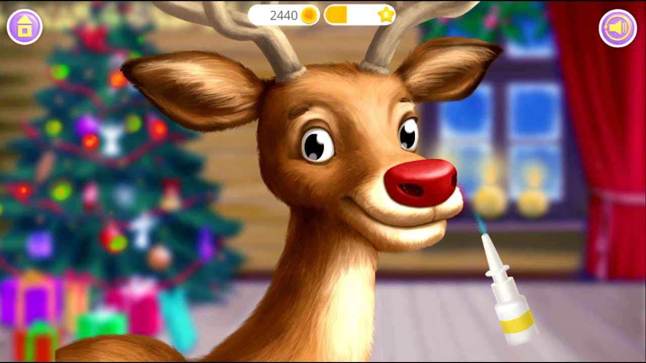 Sweet Baby Girl Christmas 2 Play Animal Care & Santa Care Dress Up