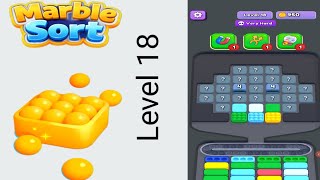 Marble sort level 18 Solution and guidance for gameplay