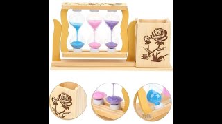 Élégance Fonctionnelle Porte Crayons En Bois Avec Sabliers De Surprise Interiors