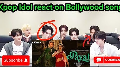 Enhypen react on Bollywood song|Paayal song|Kpop idol react on Hindi song| Yo Yo Honey Singh|