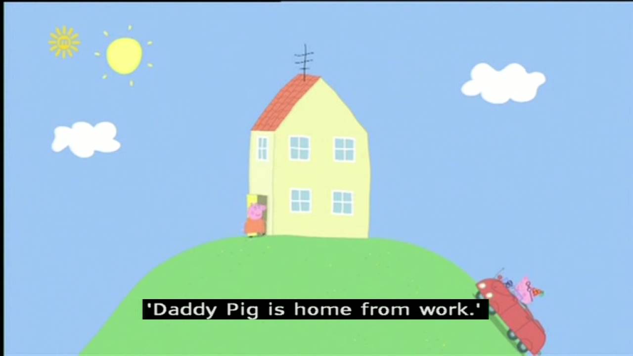 Peppa Pig Daddy Pigs Birthday - Rain Will