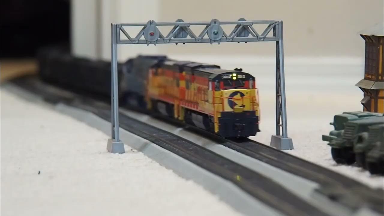 HO scale BC Rail, BNSF, UP freight trains plus Amtrak trains YouTube