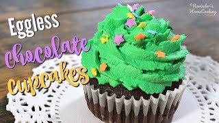 Eggless chocolate cupcakes with whipped cream frosting. here comes the
last recipe of 2017 "eggless cupcakes". rich and moist cup...