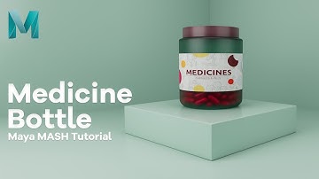 Maya Dynamics Tutorial - How to Model and Render A Filled Medicine Bottle