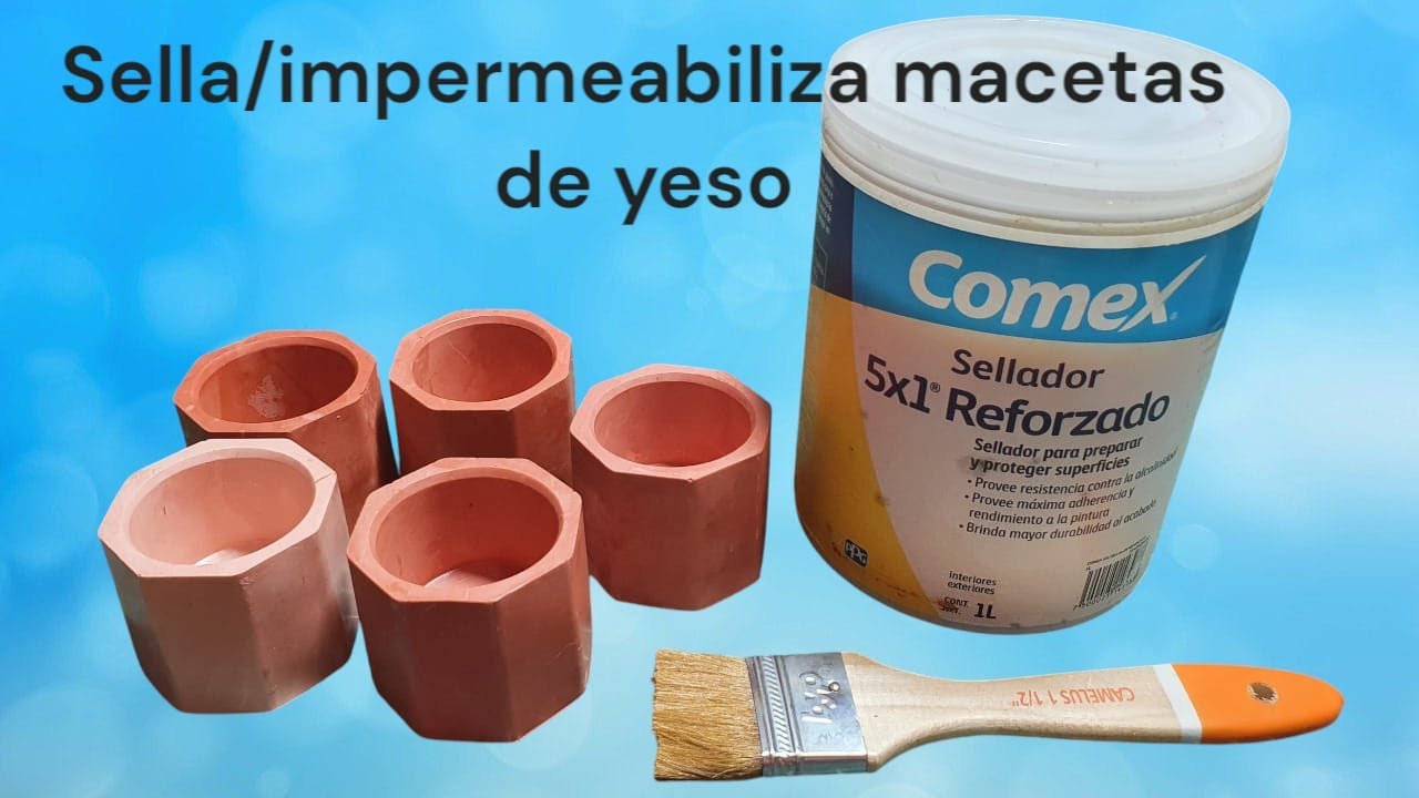 ❤️ #Diy cómo sellar/impermeabilizar macetas de yeso cerámico para velas/suculentas #emprendimiento