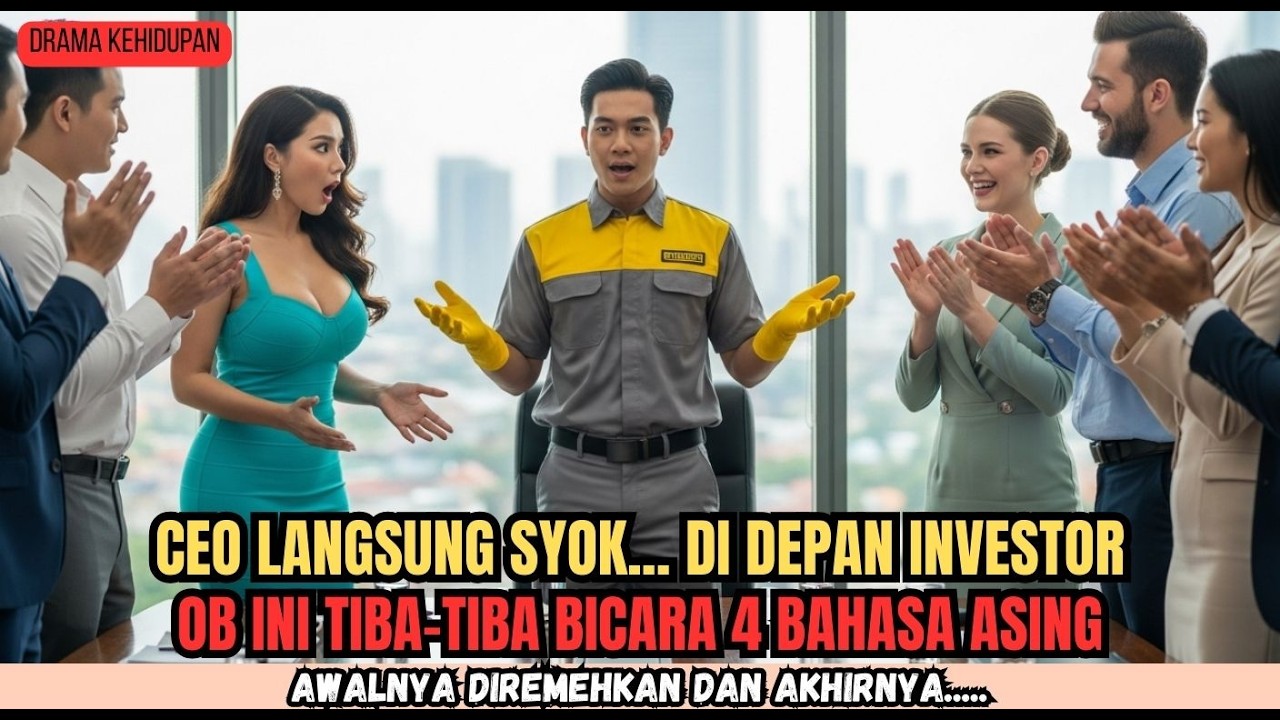 CEO arogan syok Melihat office boy Tiba-tiba Bisa Bicara 4 Bahasa Asing,semua terdiam....