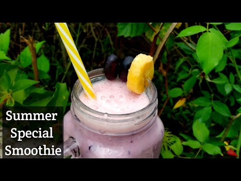 black-grapes-&-banana-smoothie||summer-special-smoothie