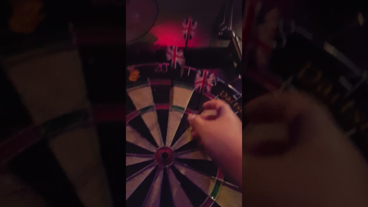 Playing darts at Halloween party!!!