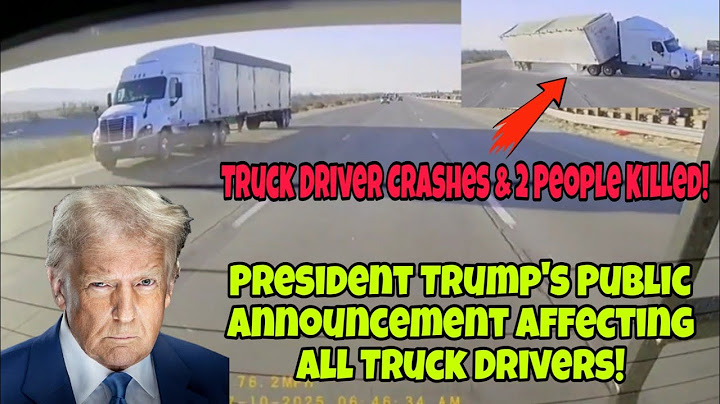 Breaking News! President Trump's Public Announcement Affecting All Truck Drivers! 