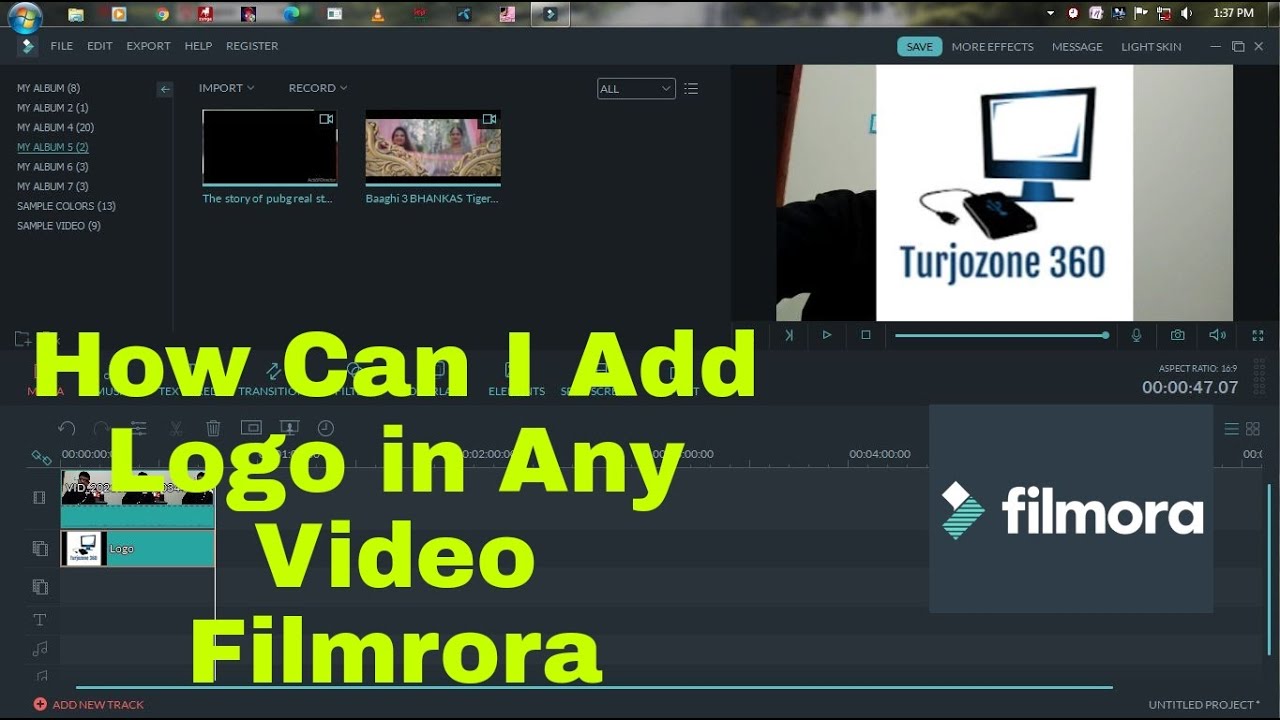 How can I add Logo In video Filmora - YouTube