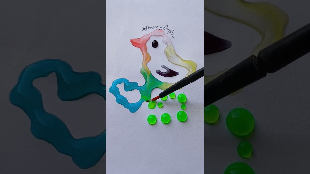 Duck in boots goes splish-splash cute, colors look absolute 🦆👢💧  