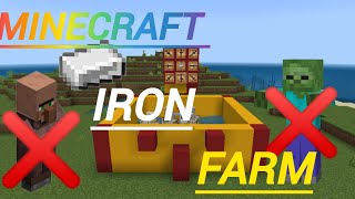 How to build iron farm in Minecraft PE without zombie and villager