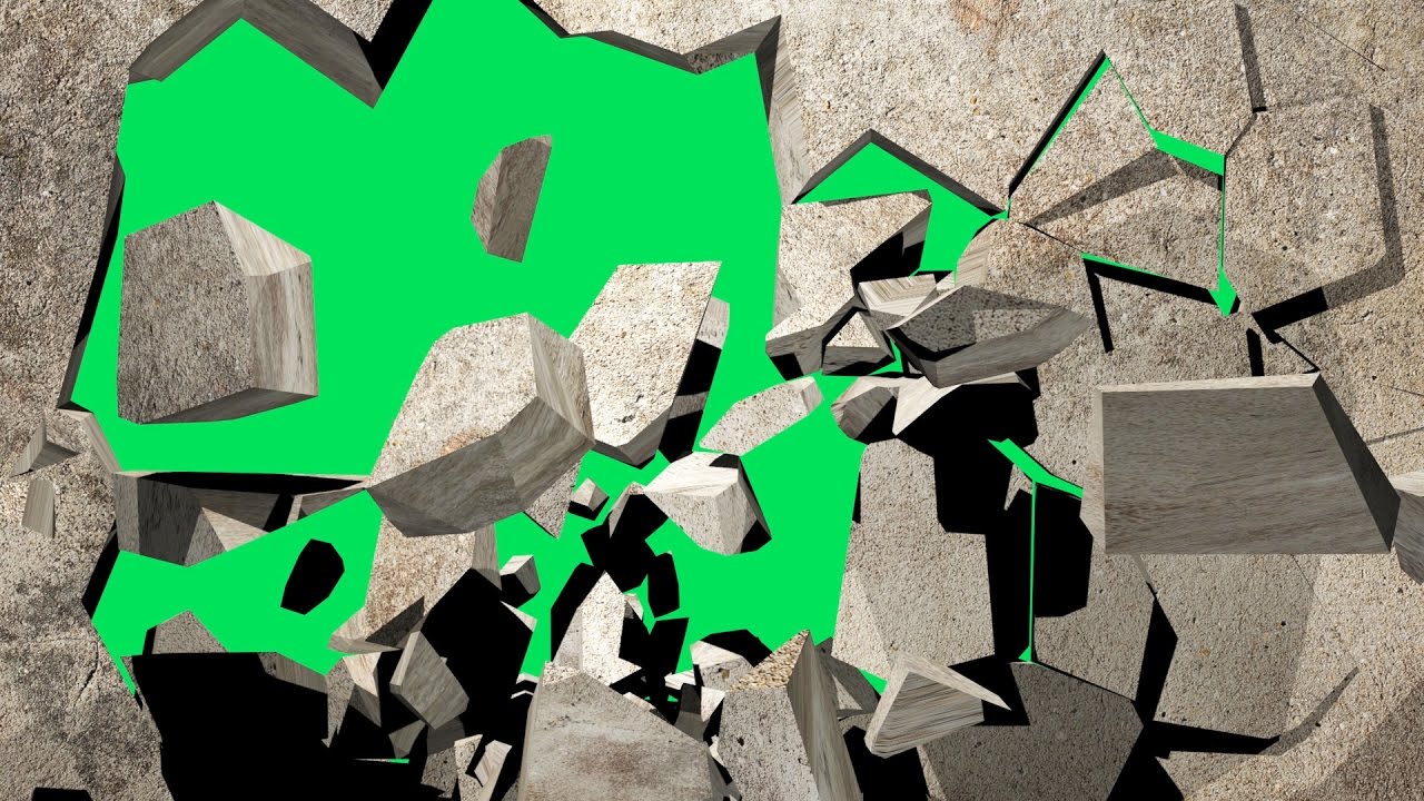 Wall Explosion in Green Screen - YouTube