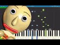 Basics In Behaviour - Piano Tutorial / Cover - Baldi's Basics - The Living Tombstone