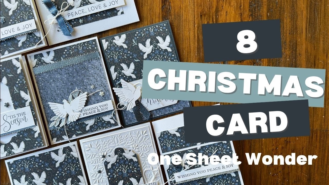 8 Christmas Cards from One 12x12