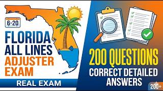 Florida All-Lines Adjuster Exam 2026 ✅ 200 Real Questions & Detailed Answers