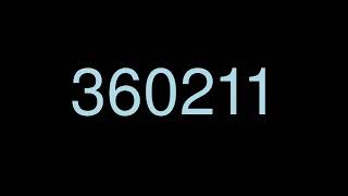 Computer counts up to 1 million (360001-370000)