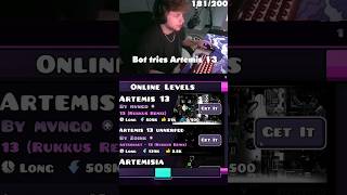 GD Bot Tries ARTEMIS 13  #gd #geometrydash #shortsfeed #korrbs #gaming
