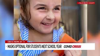 Masks now optional for students next year in Palm Beach County