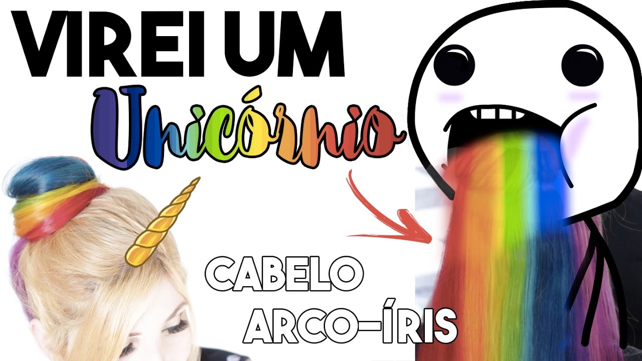 🌈 OMG! PINTEI O CABELO DE ARCO ÍRIS !!!!!!!