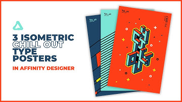 Designing Isometric Type Posters in Affinity Designer (3 Designs) | Speed Art