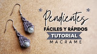 🔰 How to make MACRAME EARRINGS easy and quick step by step | DIY Easy Macrame Earrings #24