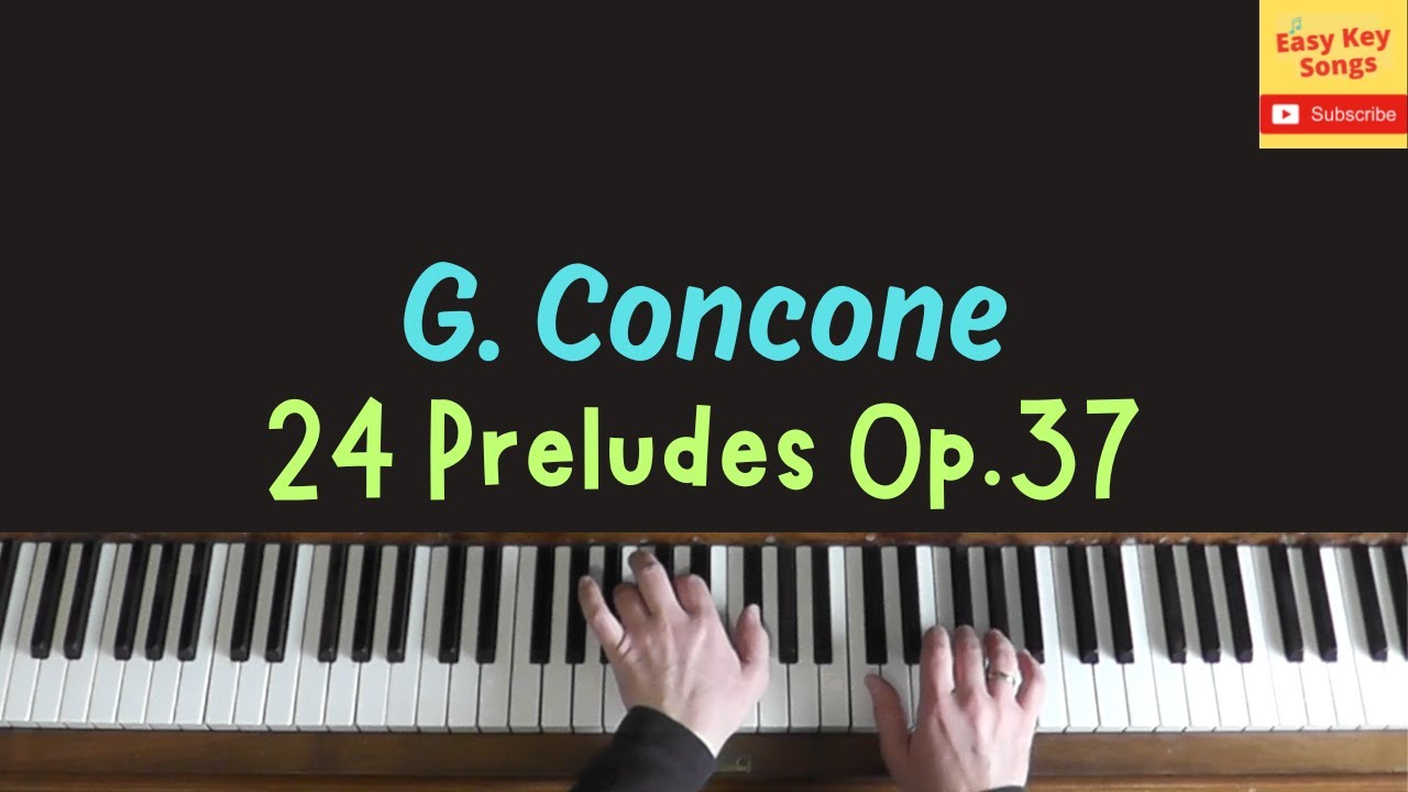 Concone - COMPLETE 24 Preludes in all the keys Op.37. Piano version. Al Swegen