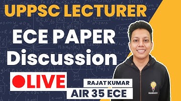🔴 UPPSC Lecturer | ECE Paper -2 (2021) Discussion | LIVE 🔴