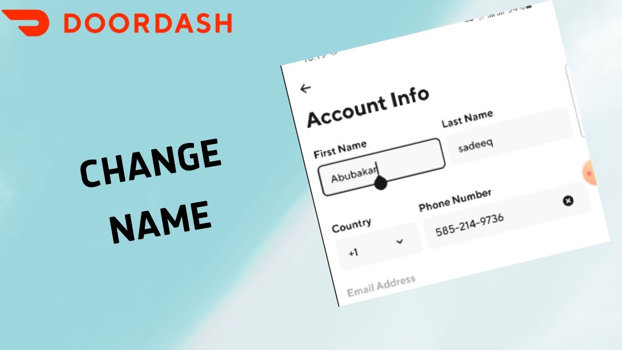 How to Change Name in DoorDash - YouTube