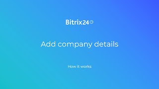 Add company details