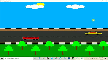 Highway Road View Open_GL / Computer Graphics Project With Source Code