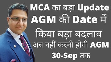 MCA/ROC Update On AGM | AGM Due Date Extended Till 31st Dec 2020 | No GNL-1