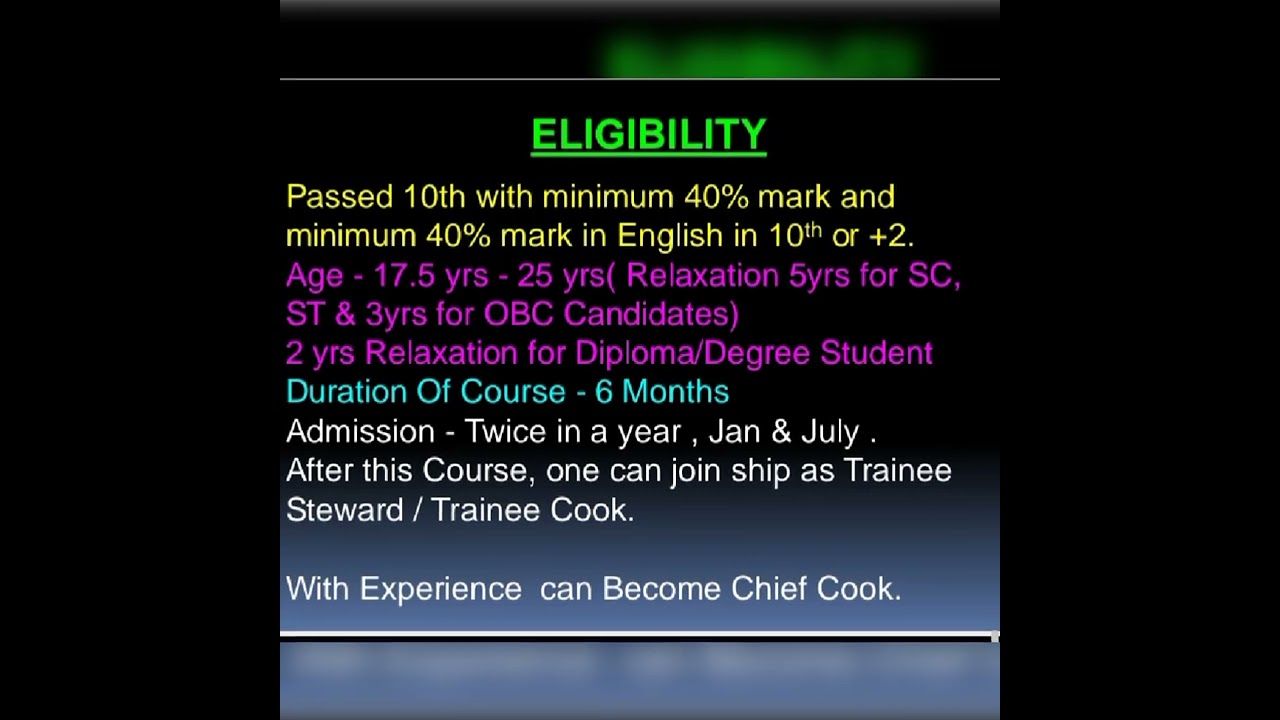 How to Become Cook on Ship